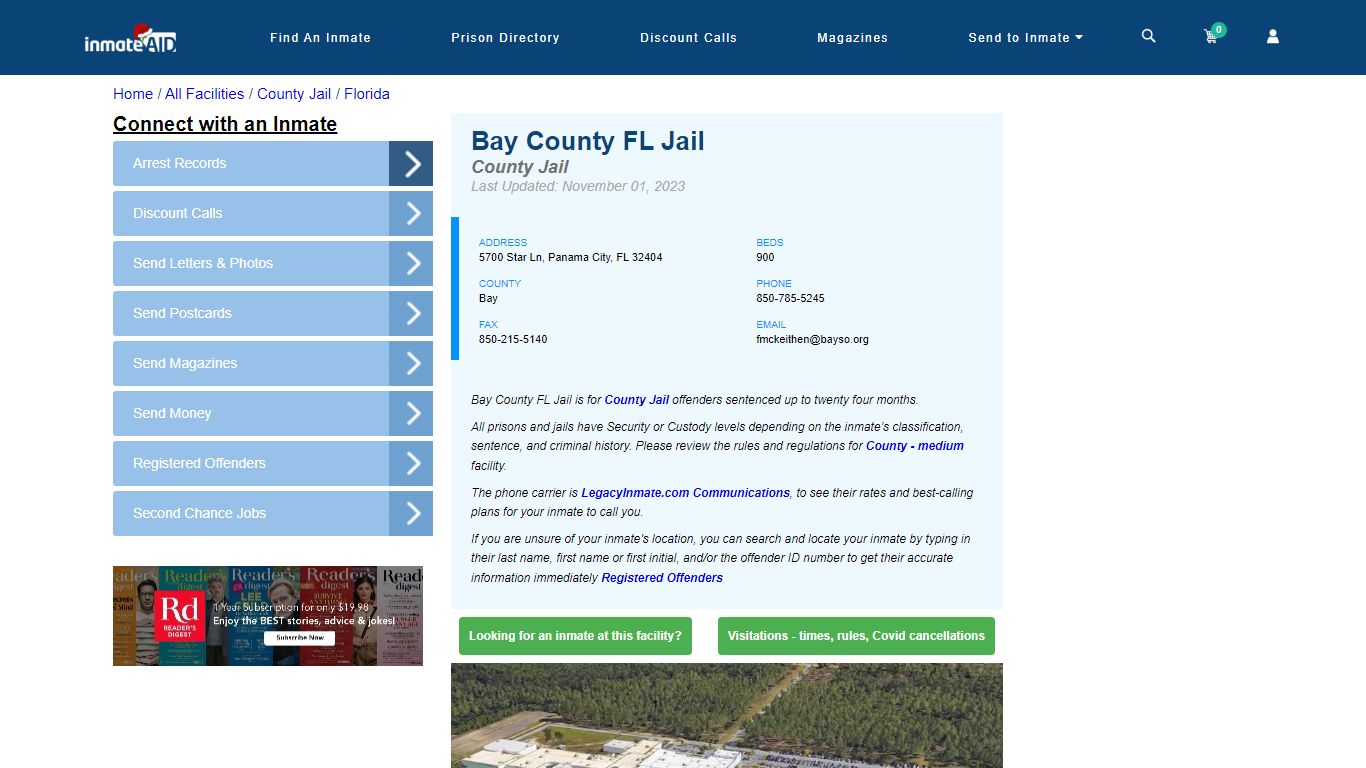 Bay County FL Jail - Inmate Locator - Panama City, FL